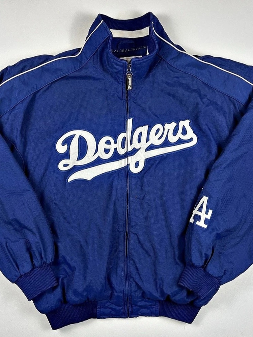 Majestic LA Dodgers MLB Authentic Collection Jacket Blue Mens Large Full Zip Y2K